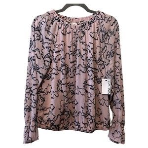 NWT Nine West Sheer Sleeve Size M